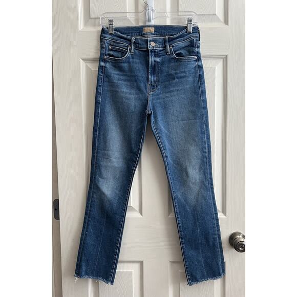 MOTHER Denim The Rascal Ankle Fray Opposites Attract Straight Slim Jeans Sz 28 - Picture 2 of 14
